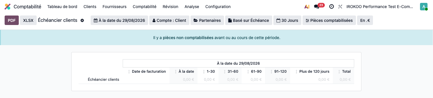 Échéancier clients