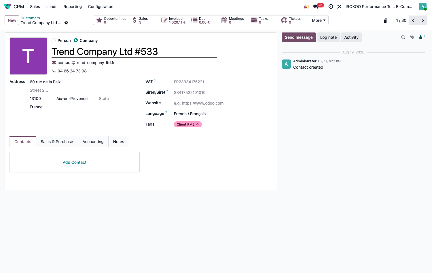 Form view and smart buttons