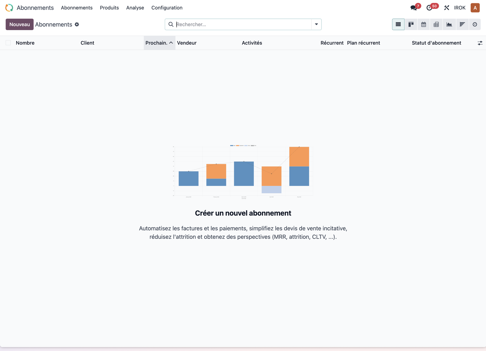 Gestion des abonnements et ventes récurrentes