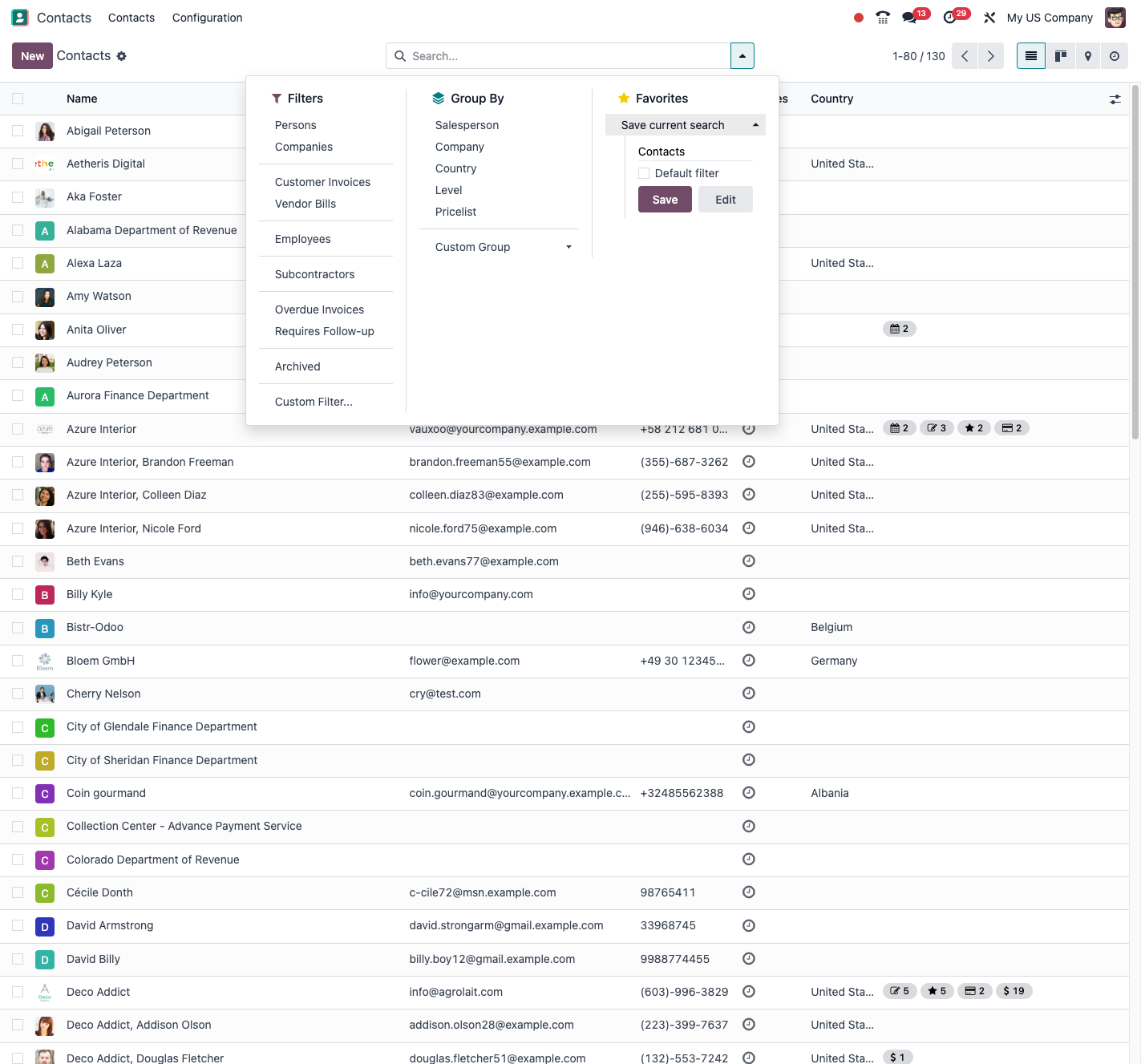 Enregistrement d’un filtre personnalisé